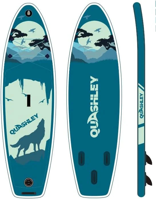 Premium Inflatable Stand Up Paddle Board with Accessories, 11'x33 x6 for Youth & Adults, Wide Stance, Non-Slip Deck,  for Fishing & Surfing, Max 330lbs