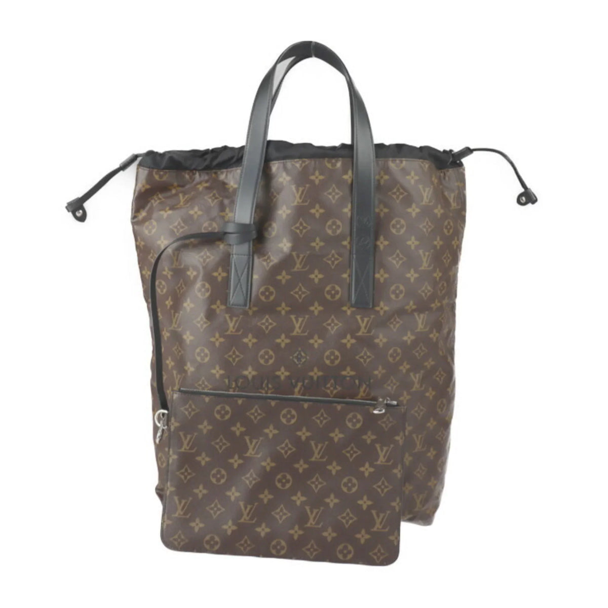 Pre-Owned   Louis Vuitton Cover Light Monogram Macassar Tote Bag M43416 Brown Black Fujiwara Hiroshi Collaboration Fragment (Good)
