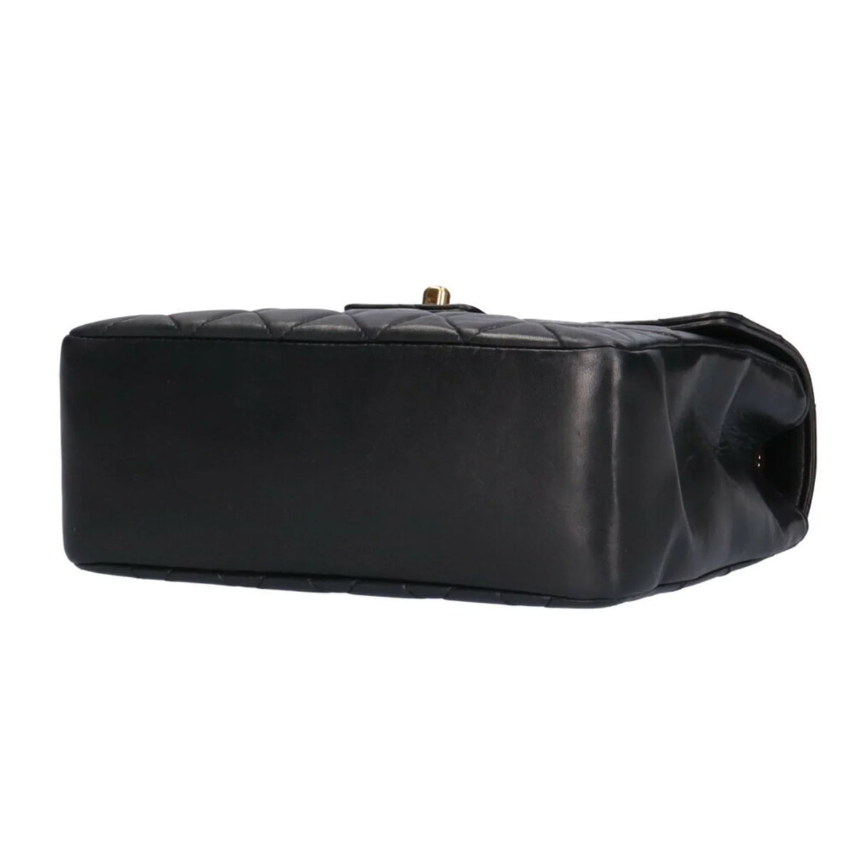 Pre-Owned Chanel matelasse handbag lambskin black ladies  (Good)