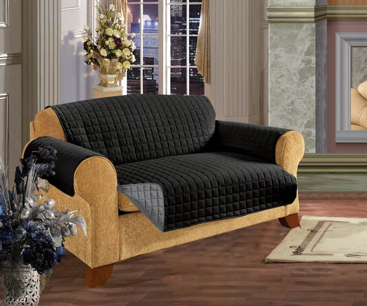 Elegant Comfort     for Pet Dog Children Kids -2      Treatment Microfiber As soft as Egyptian Cotton  Black/Gray Sofa
