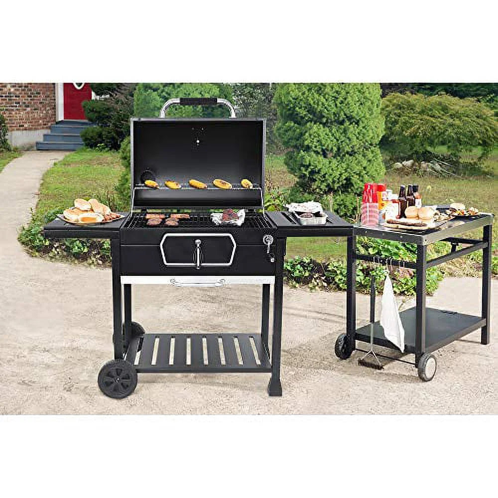 Royal Gourmet CD2030AN 30-Inch Charcoal Grill, Deluxe  Smoker Picnic Camping Patio Backyard Cooking, Black, Large