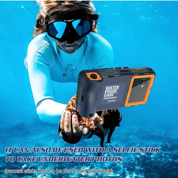 UrbanX Professional [15m/50ft] Swimming Diving Surfing Snorkeling Photo Video Waterproof Protective Case Underwater Housing for Panasonic P90 And all Phones Up to 6.9 Inch  with Lanyard