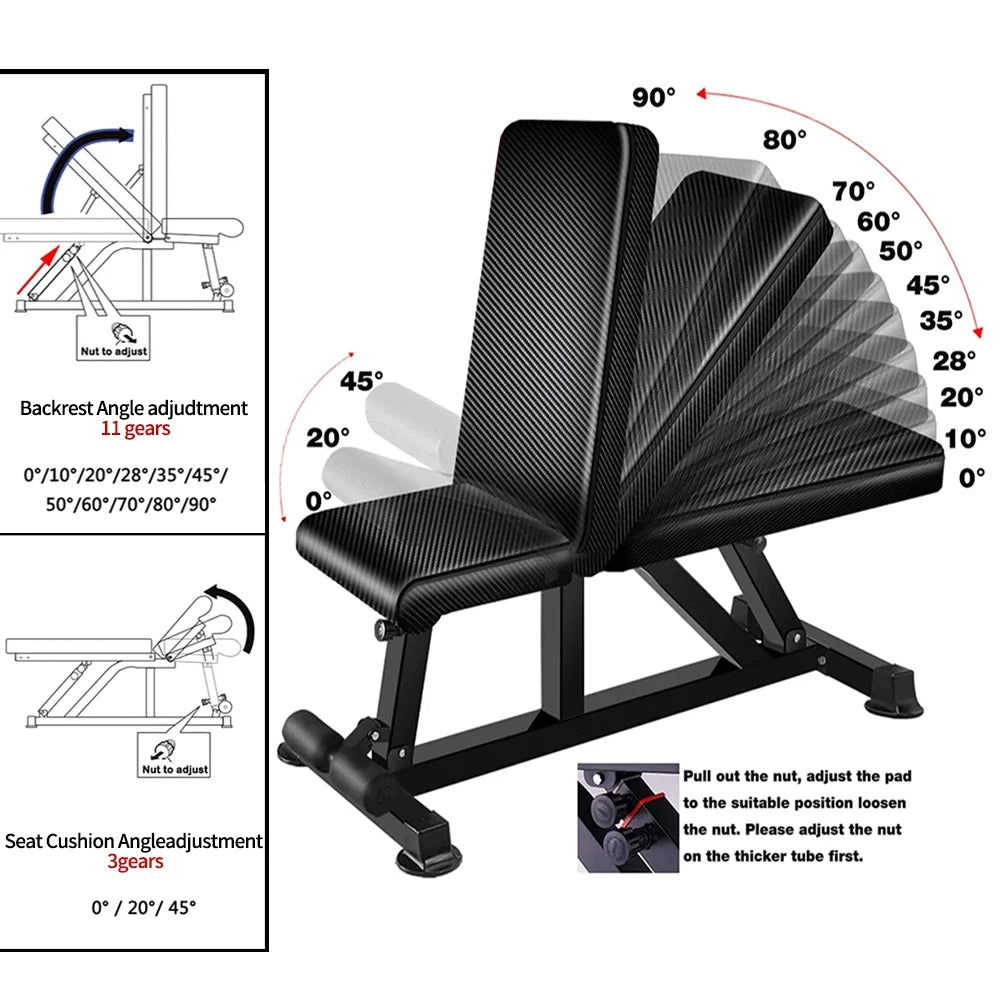K  Adjustable Weight Bench, Exercise Dumbbells Bench for Full Body Workout,Foldable Workout Bench for Home Gym 700LB