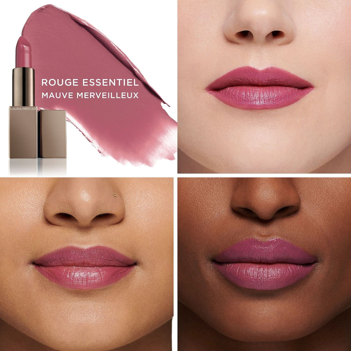 Laura Mercier Rouge Essentiel Silky Cream Lipstick - Mauve Merveilleux - mauve
