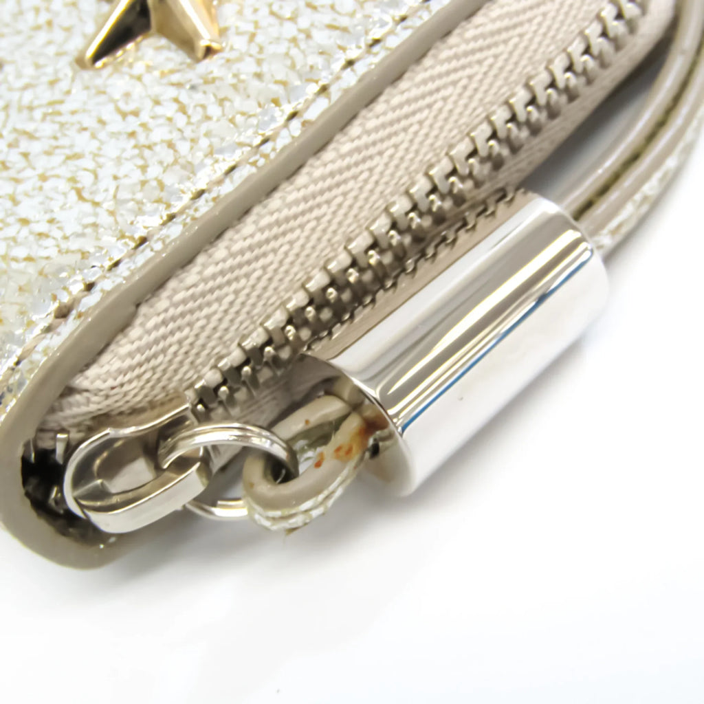 Pre-Owned Jimmy Choo   163 Women's Leather Coin Purse/coin Case Champagne Gold (Good)