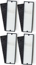 Nispira Particle/Carbon  Filter Set For Blueair Sense+ Sense Air Purifier | Removes Smoke, Chemical VOCs, Odor, Pet Dander | 4 Sets