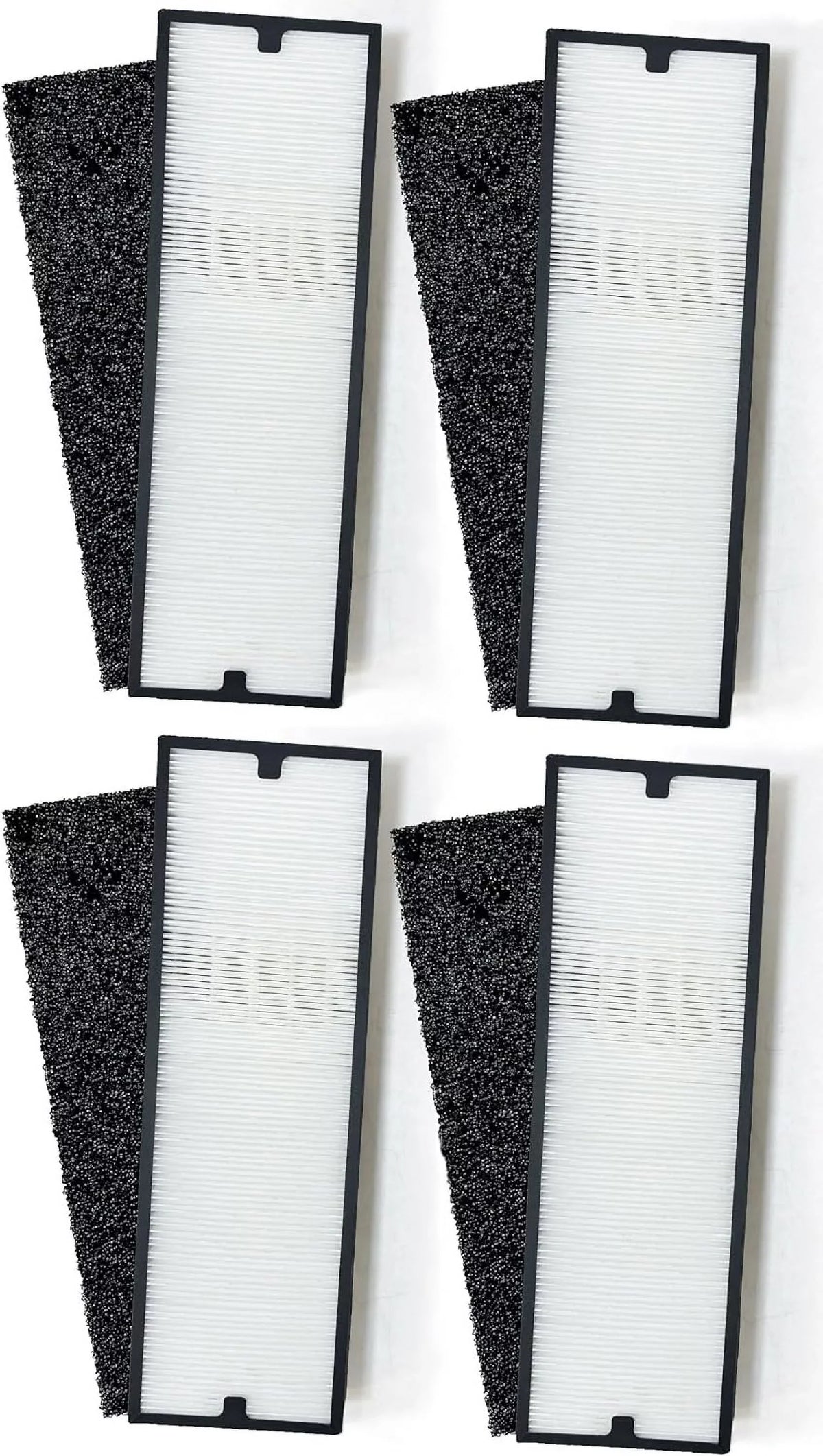 Nispira Particle/Carbon  Filter Set For Blueair Sense+ Sense Air Purifier | Removes Smoke, Chemical VOCs, Odor, Pet Dander | 4 Sets
