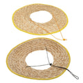 Qumonin Straw Hard Hat Sun Shade 2pcs Full Brim Visor
