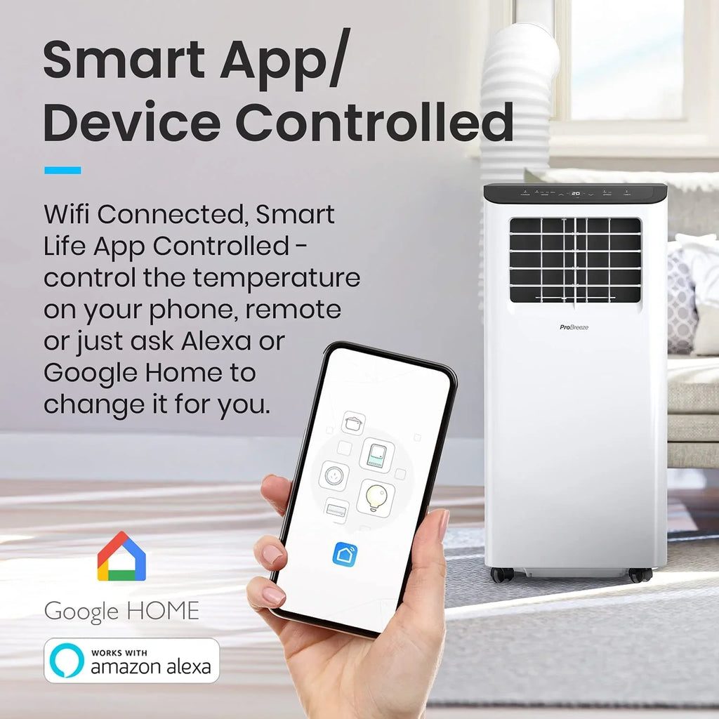 4 in 1 Portable Air Conditioner for Room 10000  450SqFt Air Conditioning Unit, Smart Air Conditioner with Fan, Dehumidifier, Night, Timer, Window Venting Kit, Wifi Portable  Unit