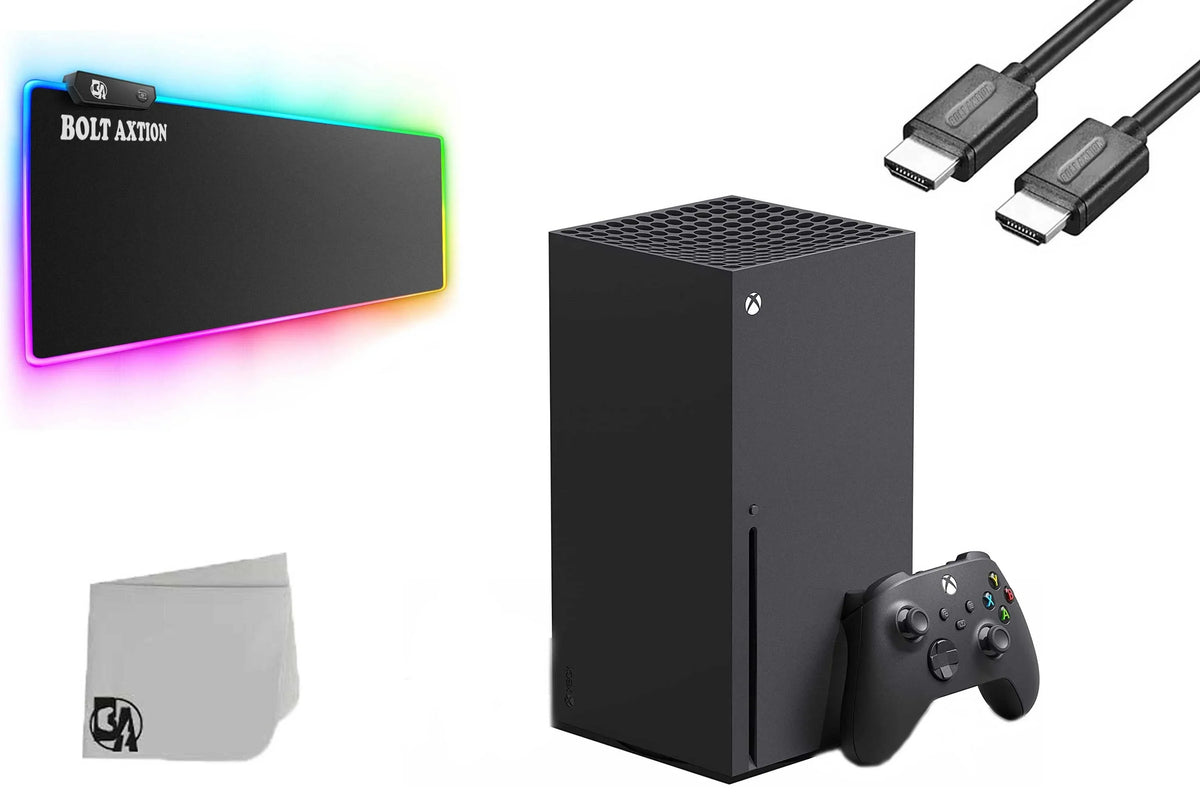Xbox Series X 16GB Video Game Console Black with Gaming Mat   Bundle Like New