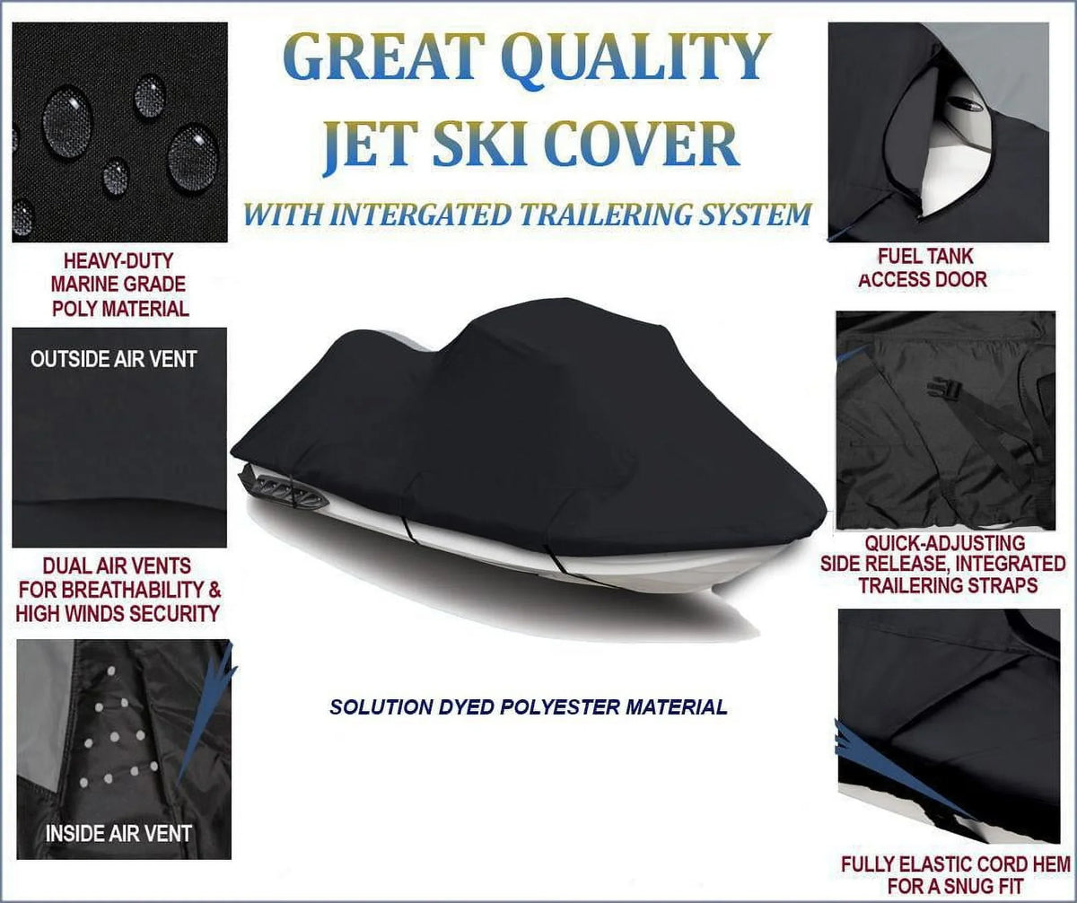 600  JetSki Cover Compatible for Jet Ski  Watercraft Cover Polaris  700  1997 1-2 Seater