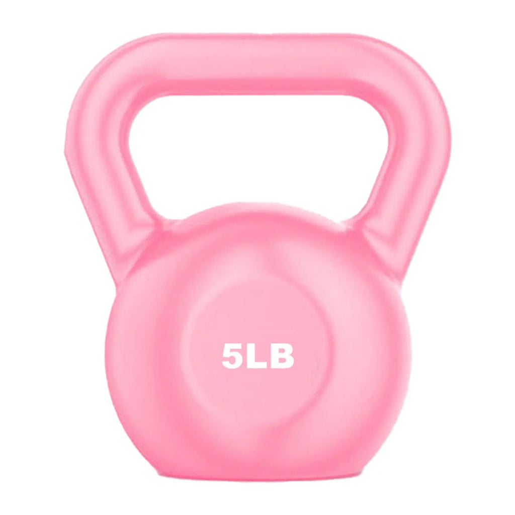 Goldmeet  Kettlebell Weight for Men Women for Exercises Strength Training Functional Fitness Plyometrics Pink 5LB
