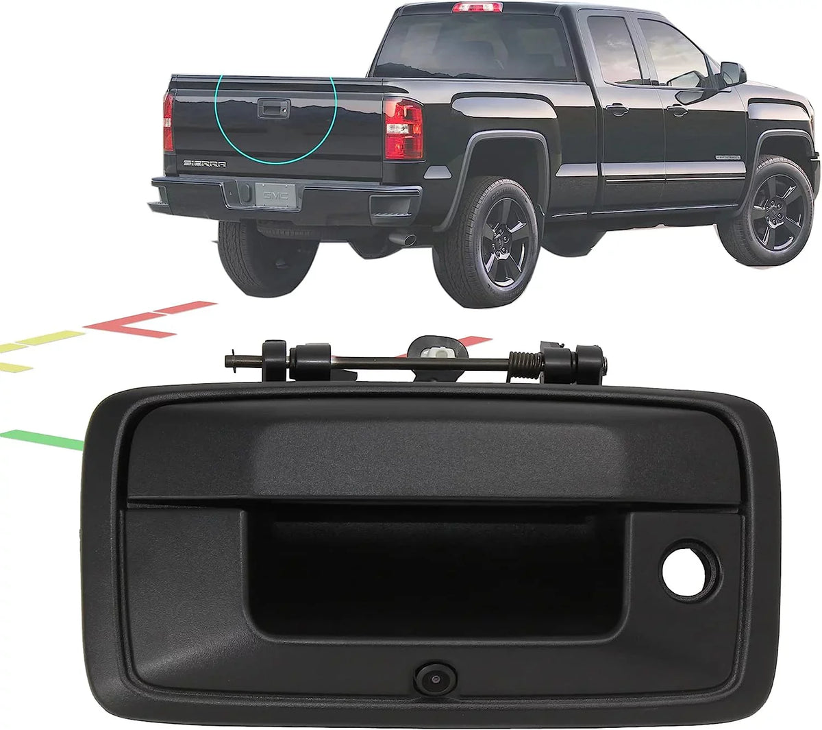 Tailgate Handle Backup Camera Rear View for 2014-2018 Chevrolet Silverado  Sierra 1500 Park Assist Camera